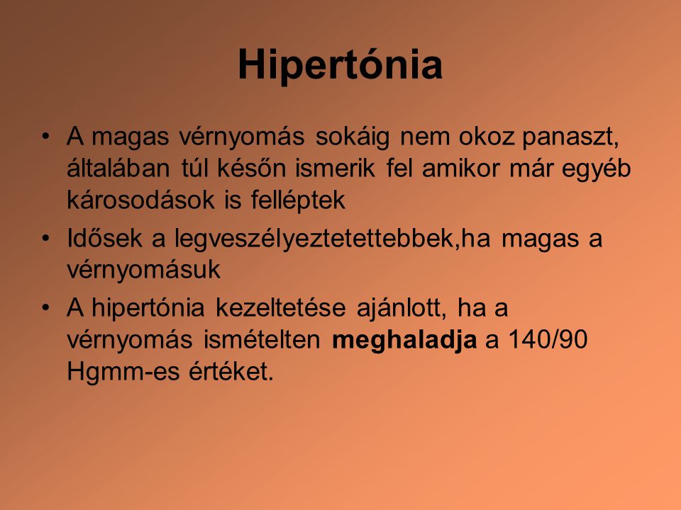 a hipertónia felfogásának hatása)